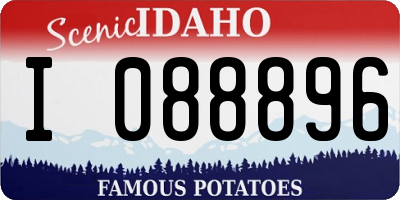 ID license plate I088896