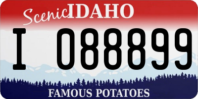 ID license plate I088899