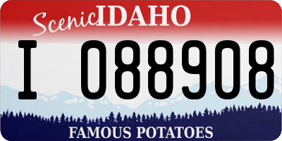ID license plate I088908
