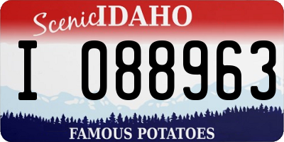 ID license plate I088963