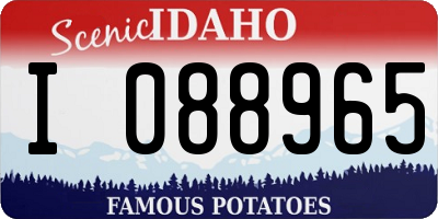 ID license plate I088965