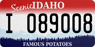 ID license plate I089008