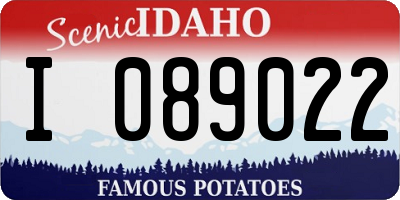 ID license plate I089022