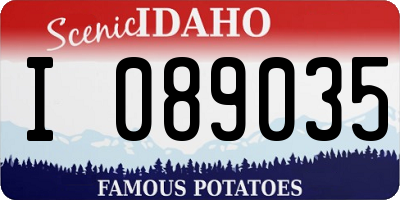 ID license plate I089035
