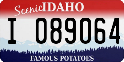 ID license plate I089064