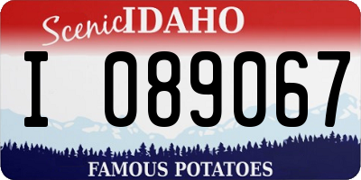 ID license plate I089067