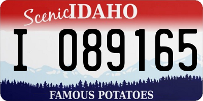 ID license plate I089165