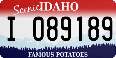 ID license plate I089189