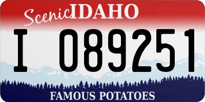 ID license plate I089251