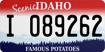 ID license plate I089262