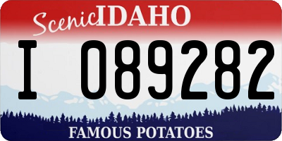 ID license plate I089282