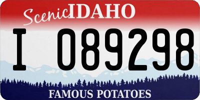 ID license plate I089298