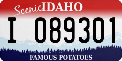 ID license plate I089301