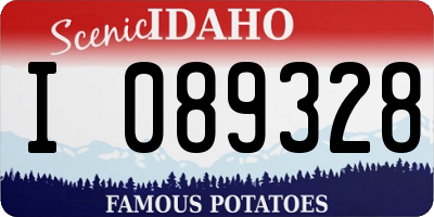 ID license plate I089328