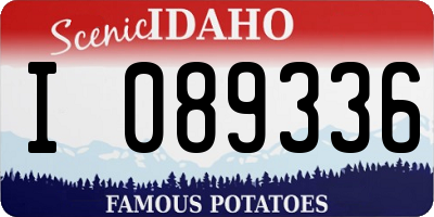 ID license plate I089336