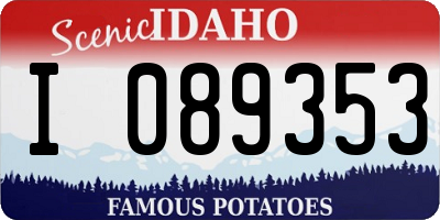 ID license plate I089353