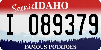 ID license plate I089379