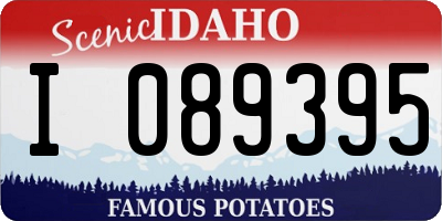 ID license plate I089395