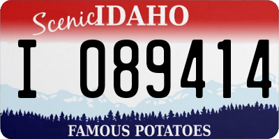 ID license plate I089414