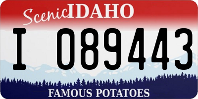 ID license plate I089443