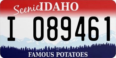 ID license plate I089461