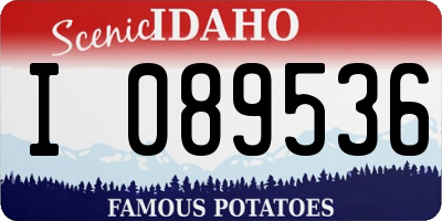 ID license plate I089536
