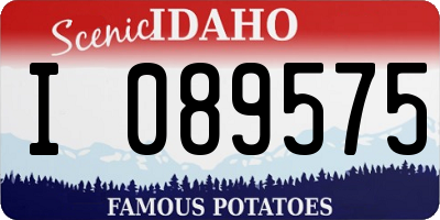 ID license plate I089575