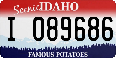 ID license plate I089686