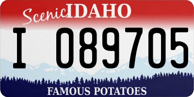 ID license plate I089705