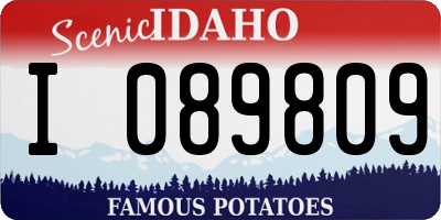 ID license plate I089809