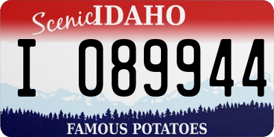 ID license plate I089944
