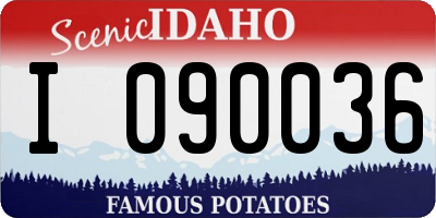 ID license plate I090036