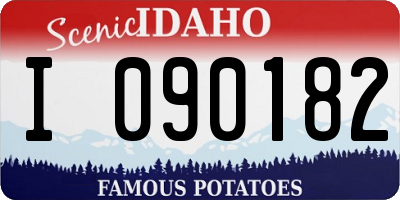ID license plate I090182