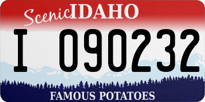 ID license plate I090232