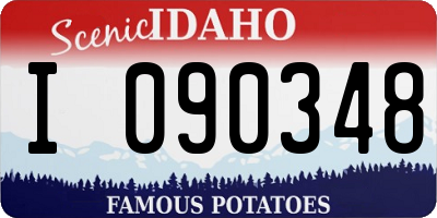 ID license plate I090348