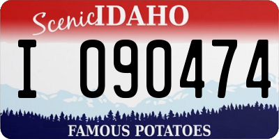 ID license plate I090474
