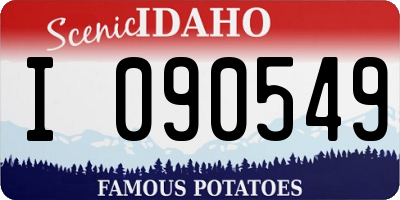 ID license plate I090549