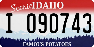 ID license plate I090743