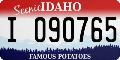 ID license plate I090765