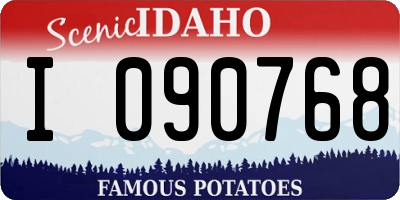 ID license plate I090768