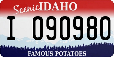ID license plate I090980