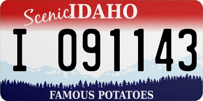 ID license plate I091143