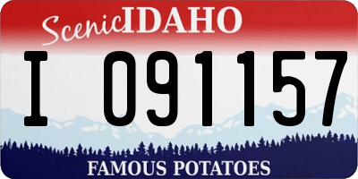 ID license plate I091157