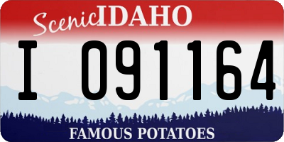 ID license plate I091164