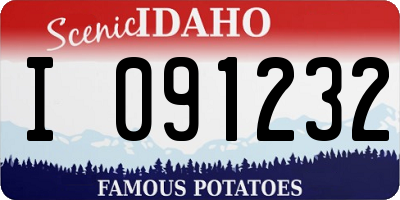 ID license plate I091232