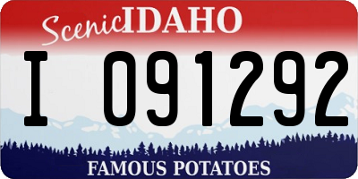 ID license plate I091292
