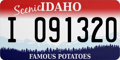 ID license plate I091320