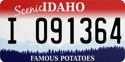 ID license plate I091364