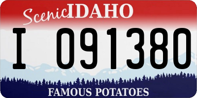 ID license plate I091380