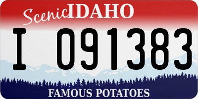 ID license plate I091383